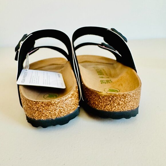 BIRKENSTOCK ARIZONA VEGAN OMBRE PINK AND PURLE SLIDE SANDALS 9/40 - Picture 4 of 8